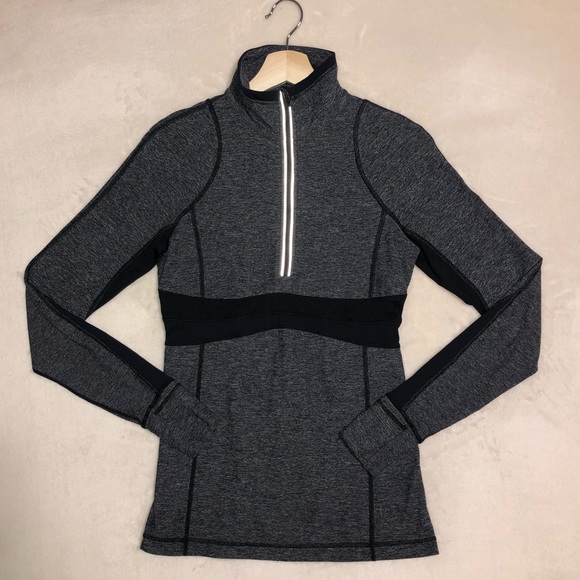 lululemon athletica Tops - Lululemon Full Tilt Half Zip Gray Pullover